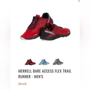 MERRELL BARE ACCESS FLEX TRAIL RUNNER Size 9
